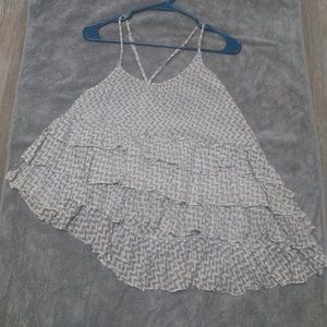 Boho ruffle tank top